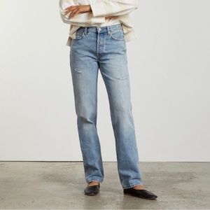 everlane the everyone vintage jean broken in blue
